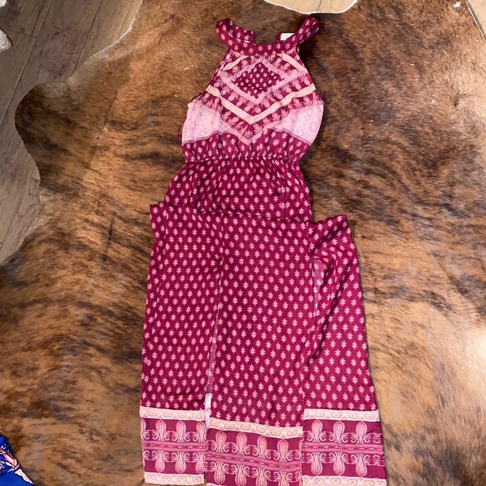long burgundy dress